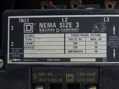 Square D MCC Motor Control Center 600A Disconnect Starter 100A Panelboard