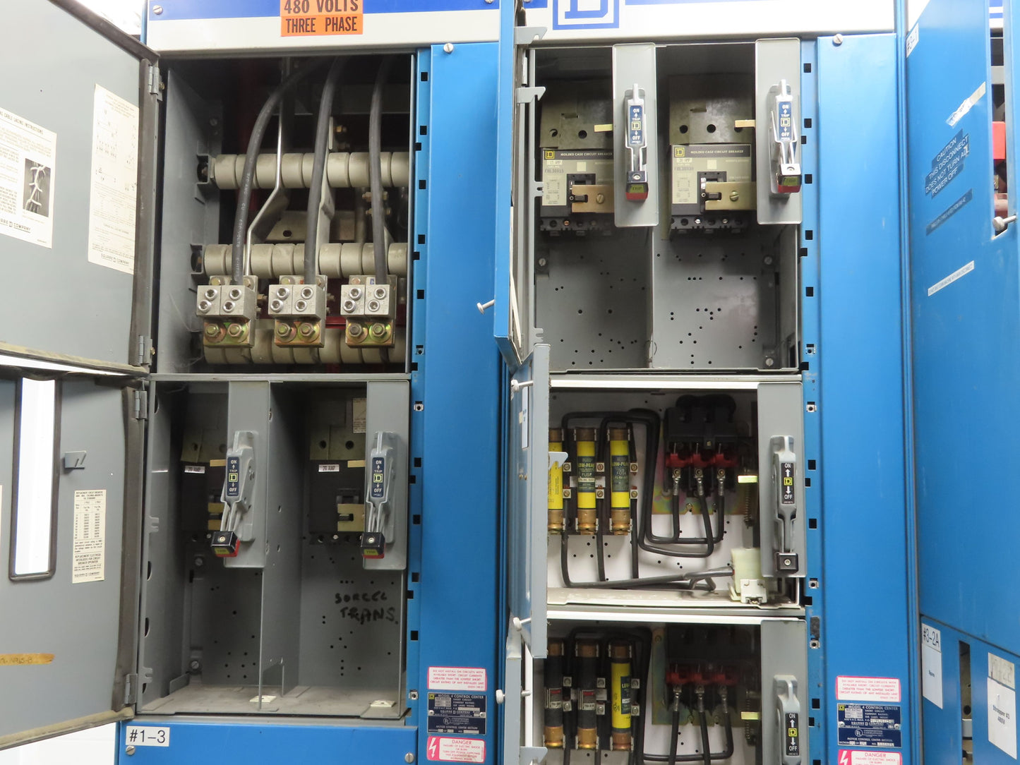 Square D MCC Motor Control Center 600A Disconnect Starter 100A Panelboard