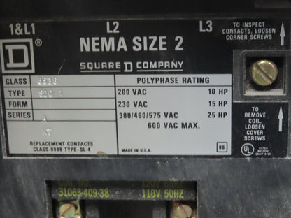 Square D MCC Motor Control Center 600A Disconnect Starter 100A Panelboard