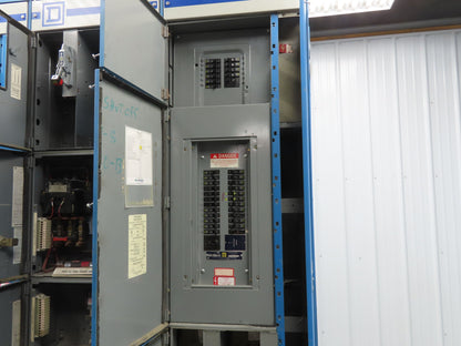 Square D MCC Motor Control Center 600A Disconnect Starter 100A Panelboard