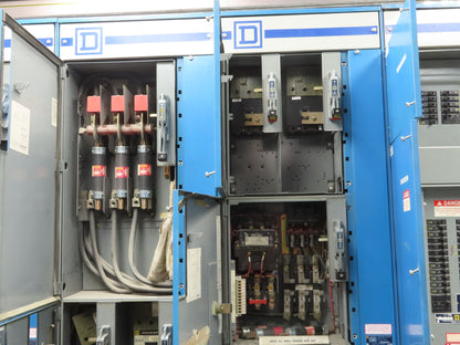 Square D MCC Motor Control Center 600A Disconnect Starter 100A Panelboard