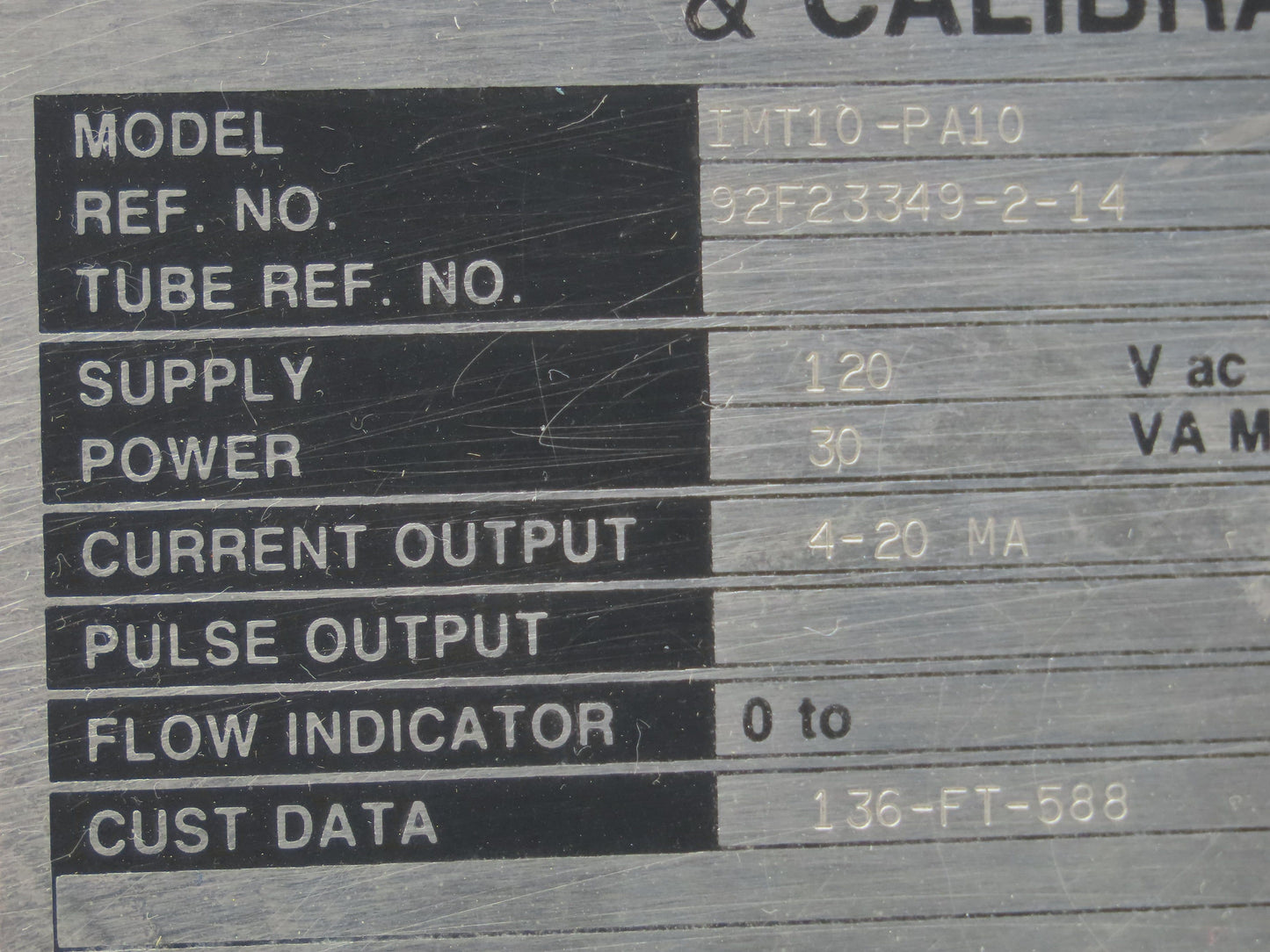 Foxboro IMT10-PA10 Magnetic Flow Transmitter 120v 30VA In 4-20mA Out NEMA 4X