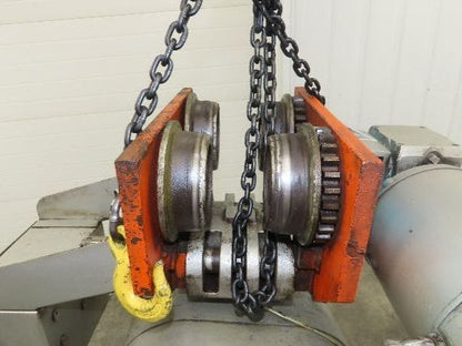 CM Lodestar RRT2 3 Ton Electric Chain Hoist 2 Speed 14' Lift Power Trolley 460V