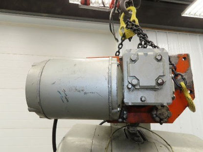 CM Lodestar RRT2 3 Ton Electric Chain Hoist 2 Speed 14' Lift Power Trolley 460V