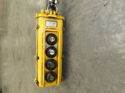 CM Lodestar RRT2 3 Ton Electric Chain Hoist 2 Speed 14' Lift Power Trolley 460V
