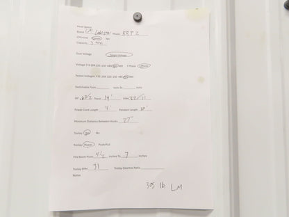 CM Lodestar RRT2 3 Ton Electric Chain Hoist 2 Speed 14' Lift Power Trolley 460V