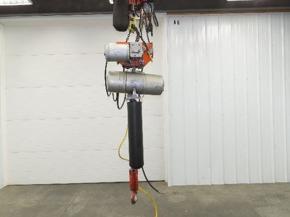CM Lodestar RRT2 3 Ton Electric Chain Hoist 2 Speed 14' Lift Power Trolley 460V