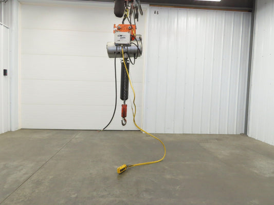 CM Lodestar RRT2 3 Ton Electric Chain Hoist 2 Speed 14' Lift Power Trolley 460V