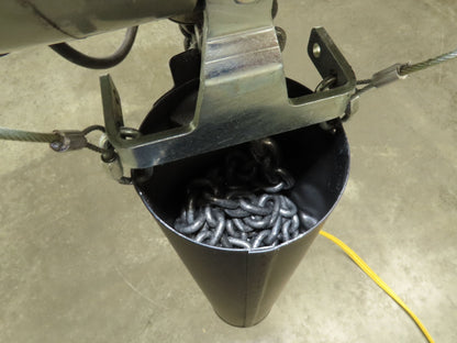 CM Lodestar RRT2 3 Ton Electric Chain Hoist 2 Speed 14' Lift Power Trolley 460V