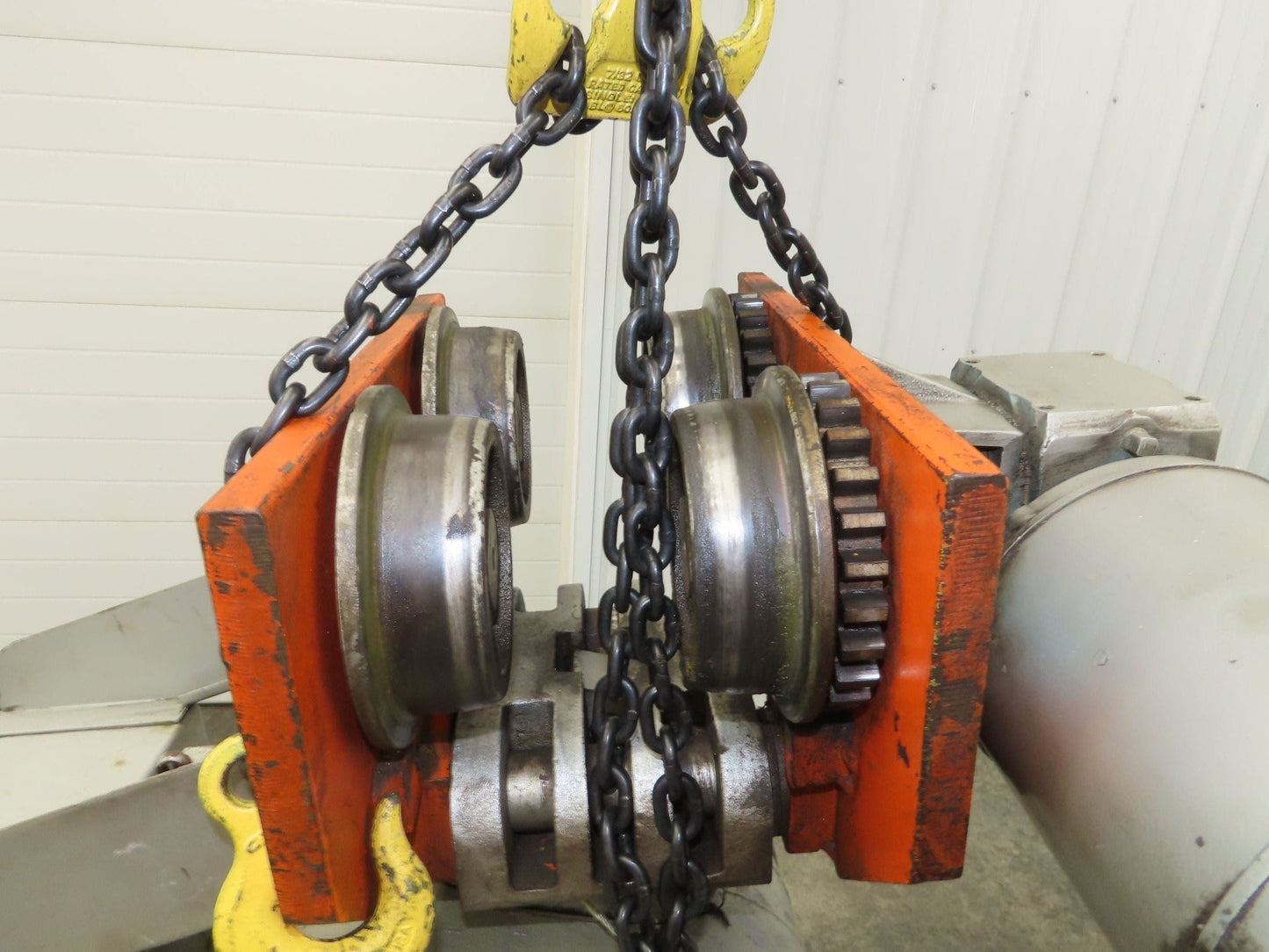 CM Lodestar RRT2 3 Ton Electric Chain Hoist 2 Speed 14' Lift Power Trolley 460V
