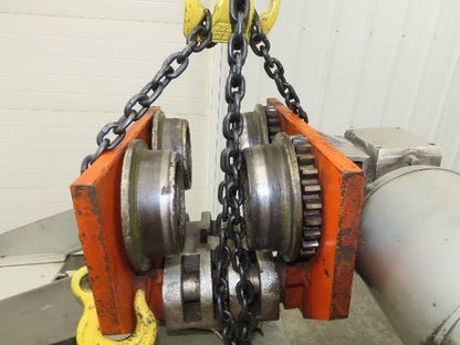 CM Lodestar RRT2 3 Ton Electric Chain Hoist 2 Speed 14' Lift Power Trolley 460V