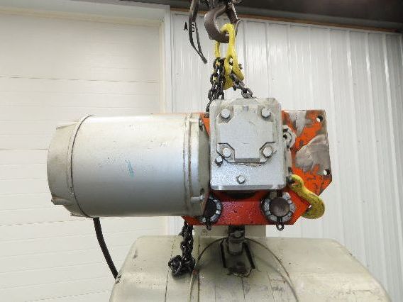 CM Lodestar RRT2 3 Ton Electric Chain Hoist 2 Speed 14' Lift Power Trolley 460V