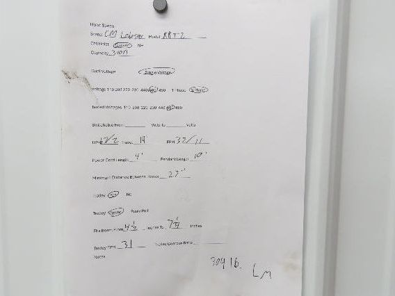 CM Lodestar RRT2 3 Ton Electric Chain Hoist 2 Speed 14' Lift Power Trolley 460V