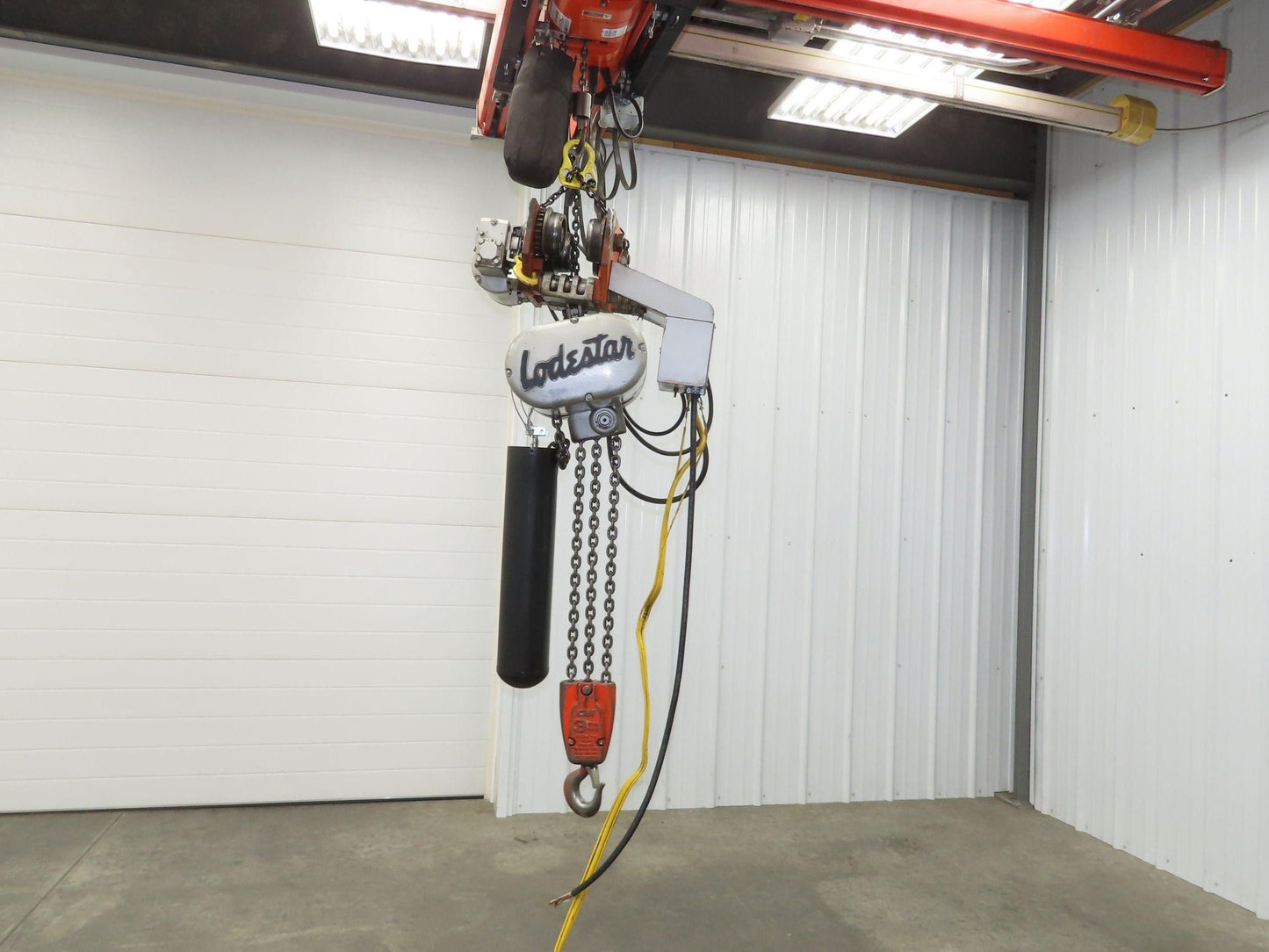 CM Lodestar RRT2 3 Ton Electric Chain Hoist 2 Speed 14' Lift Power Trolley 460V