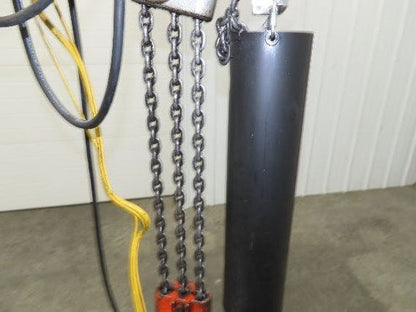 CM Lodestar RRT2 3 Ton Electric Chain Hoist 2 Speed 14' Lift Power Trolley 460V