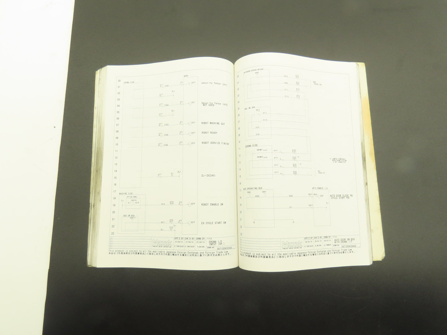 Mazak Electrical Wiring Diagram Manual Variaxis 730-5XII (2011)