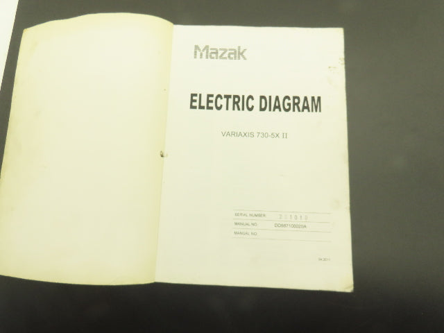 Mazak Electrical Wiring Diagram Manual Variaxis 730-5XII (2011)