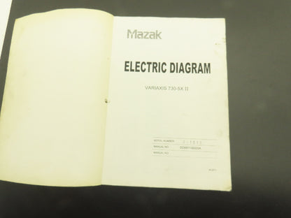 Mazak Electrical Wiring Diagram Manual Variaxis 730-5XII (2011)
