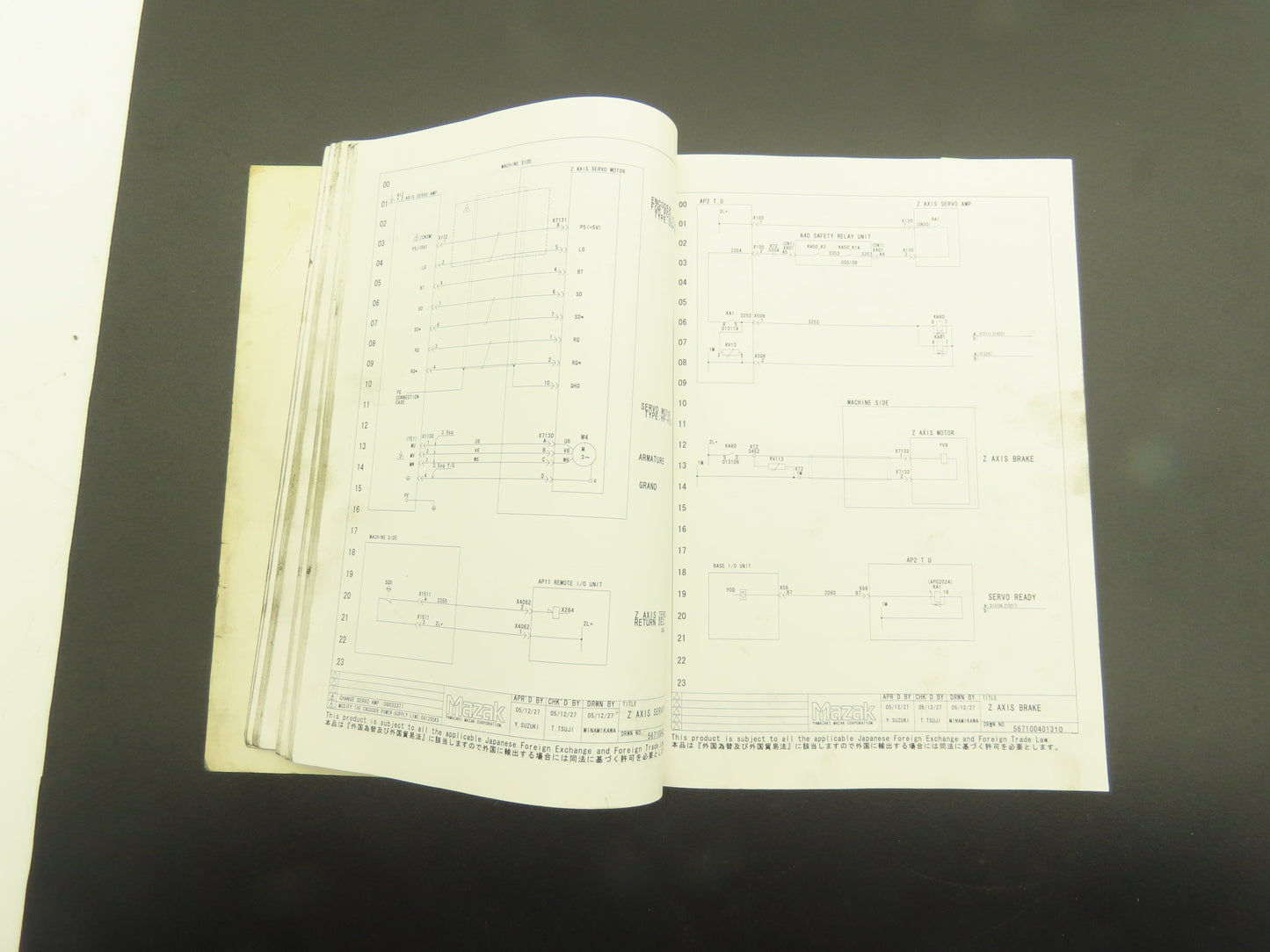 Mazak Electrical Wiring Diagram Manual Variaxis 730-5XII (2011)