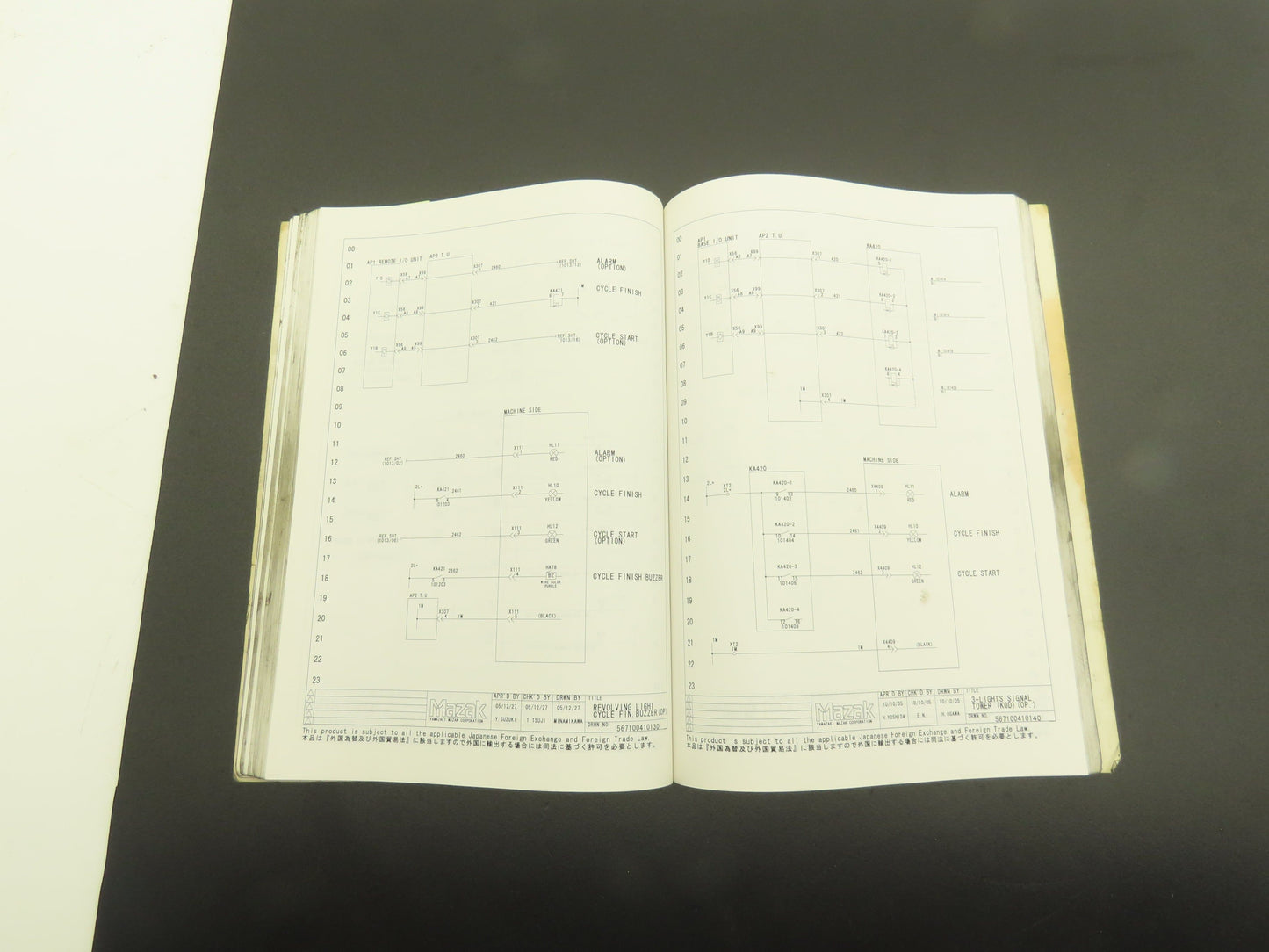 Mazak Electrical Wiring Diagram Manual Variaxis 730-5XII (2011)