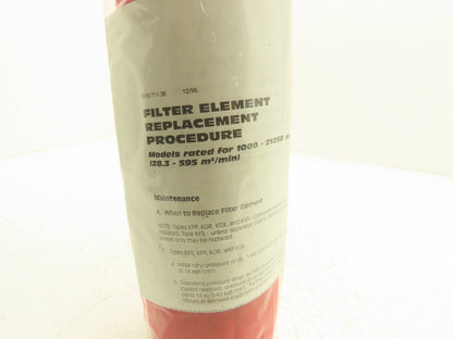 Kaeser Replacement Filter Element Air Pneumatic 0.01 PPM Oil Removal Efficiency