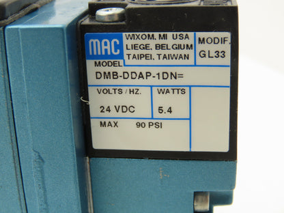 Mac 93A-AAB-000-DM-DDAP-1DN Pneumatic Air Valve 5 Port 2-way Single Solenoid 24V