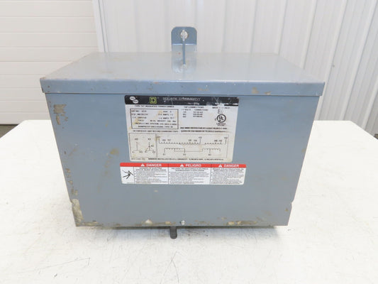 Square D 6T2F Type ST Insulated Transformer 6kVA 480v 7.2A Hi 208/120v 16.7A Lo