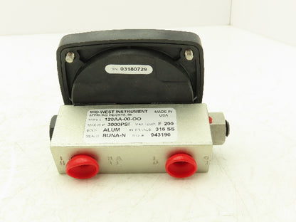 Mid-West Instrument 120AA-00-OO Differential Pressure Gauge 0-15psid