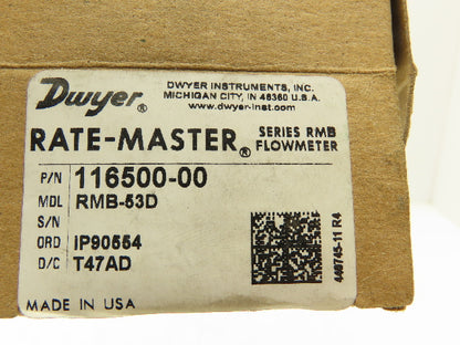 Dwyer RMB-53D Air Flowmeter 5-50 l/min Lot of 2