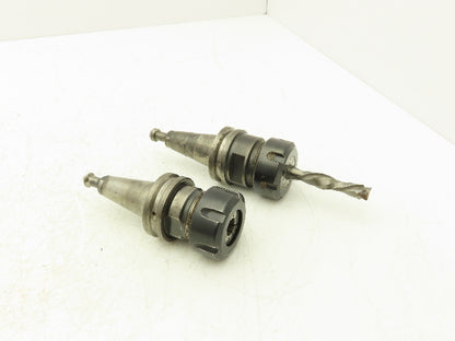 Tapered Shank ISO30 1/2" Collet Chuck Lot of 2