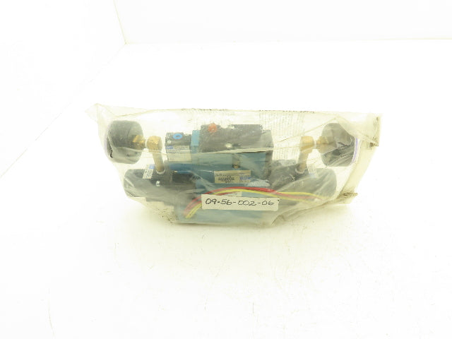 Mac 09-56-002-06 Pneumatic Air Valve /0-80psi Dual Regulator Assembly /Sub-Base