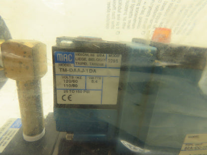 Mac 09-56-002-06 Pneumatic Air Valve /0-80psi Dual Regulator Assembly /Sub-Base