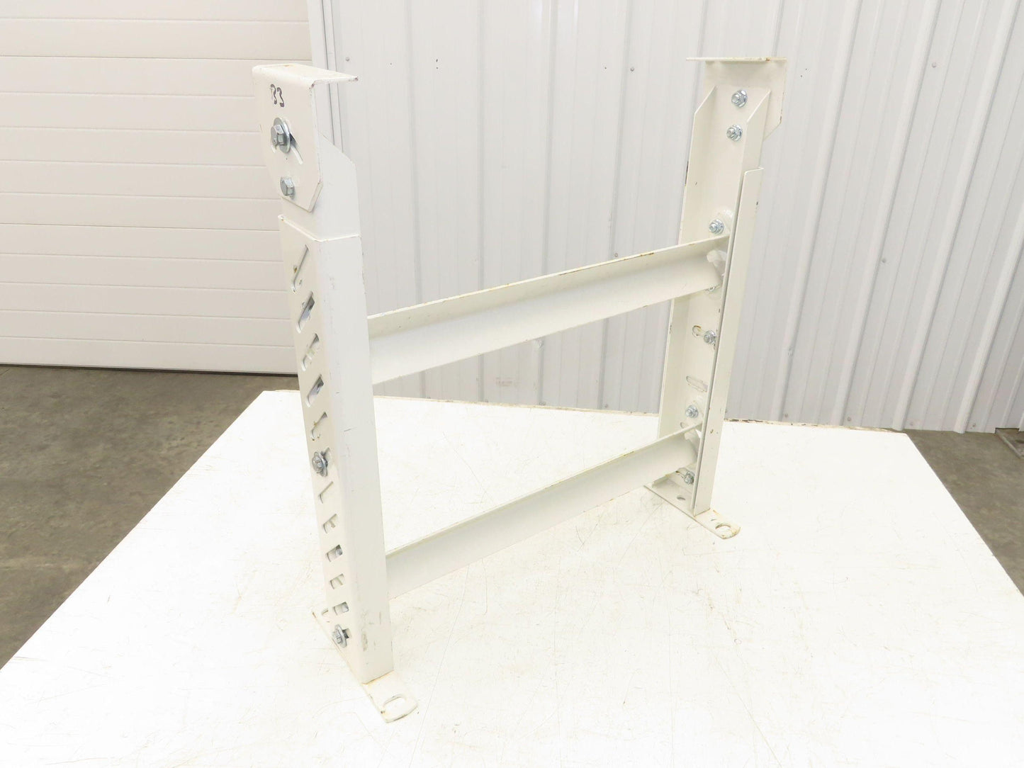 22"W Conveyor Leg Stationary Floor Support WHITE 24" to 38-1/2"H