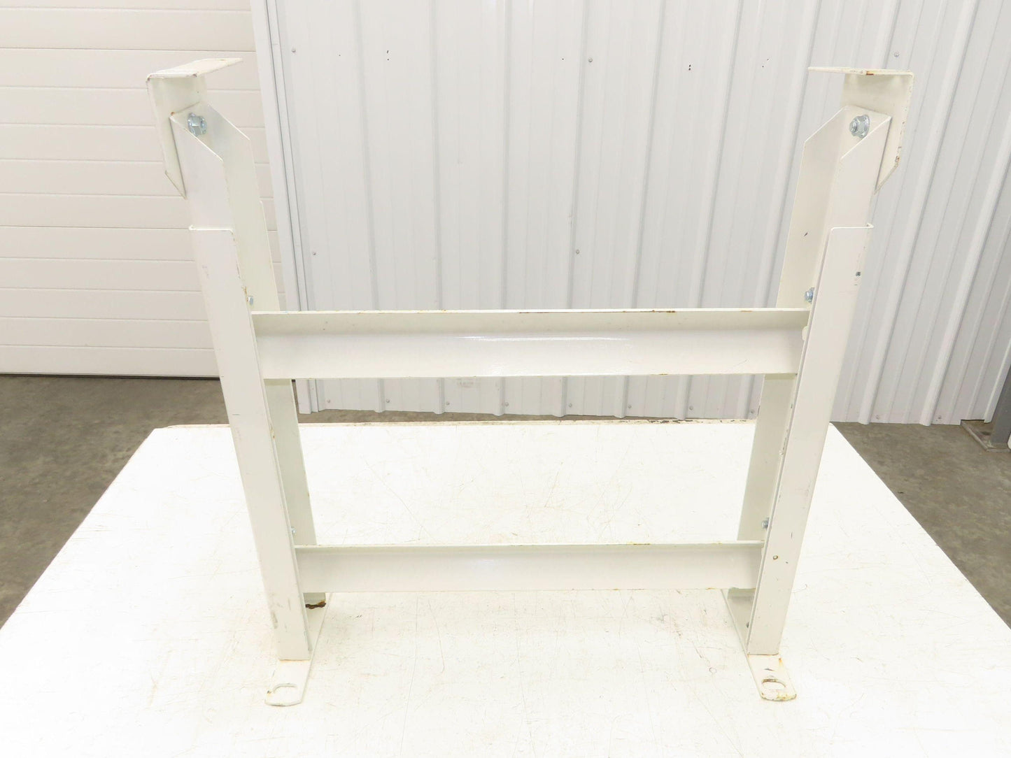 22"W Conveyor Leg Stationary Floor Support WHITE 24" to 38-1/2"H