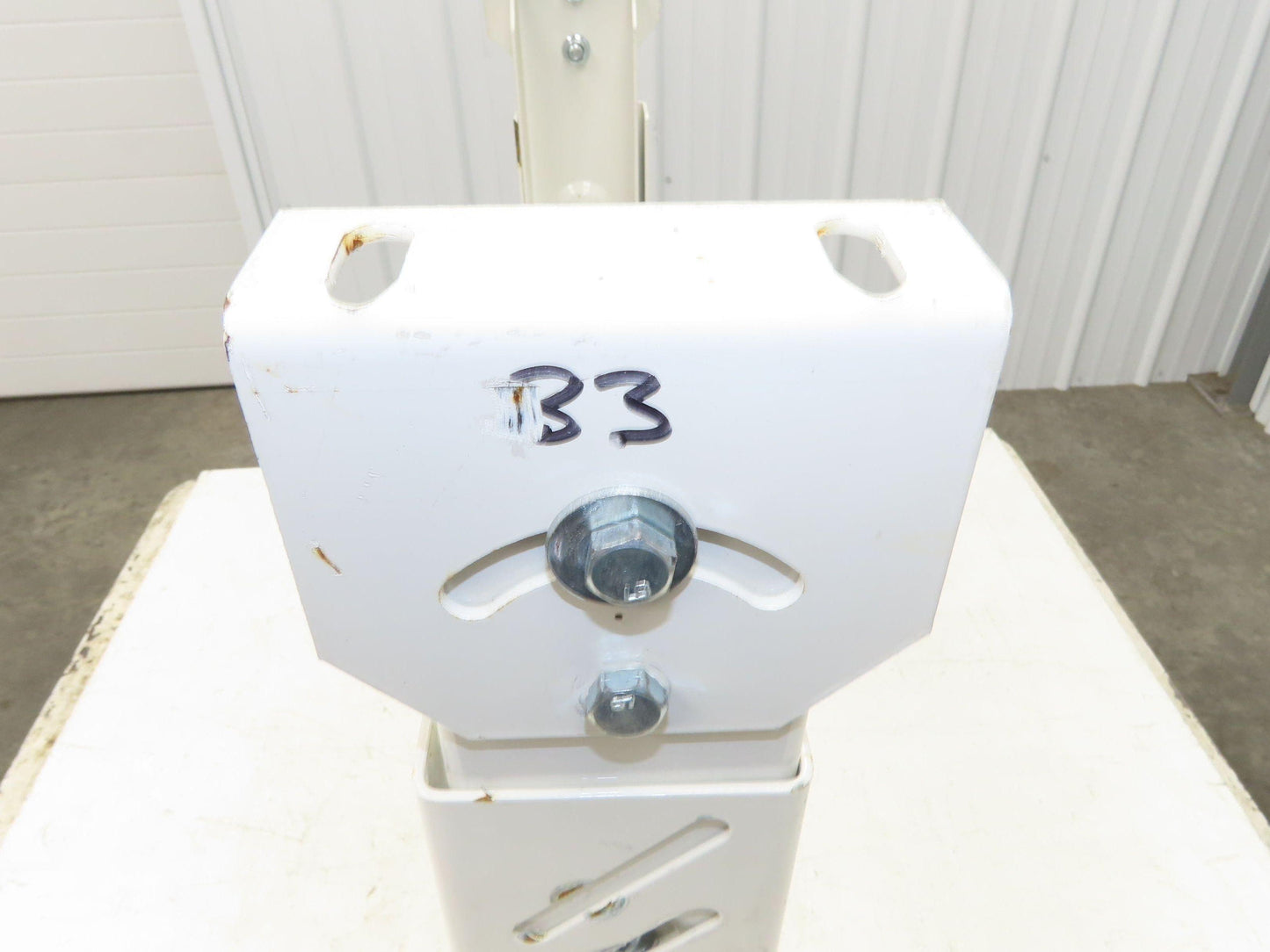 22"W Conveyor Leg Stationary Floor Support WHITE 24" to 38-1/2"H