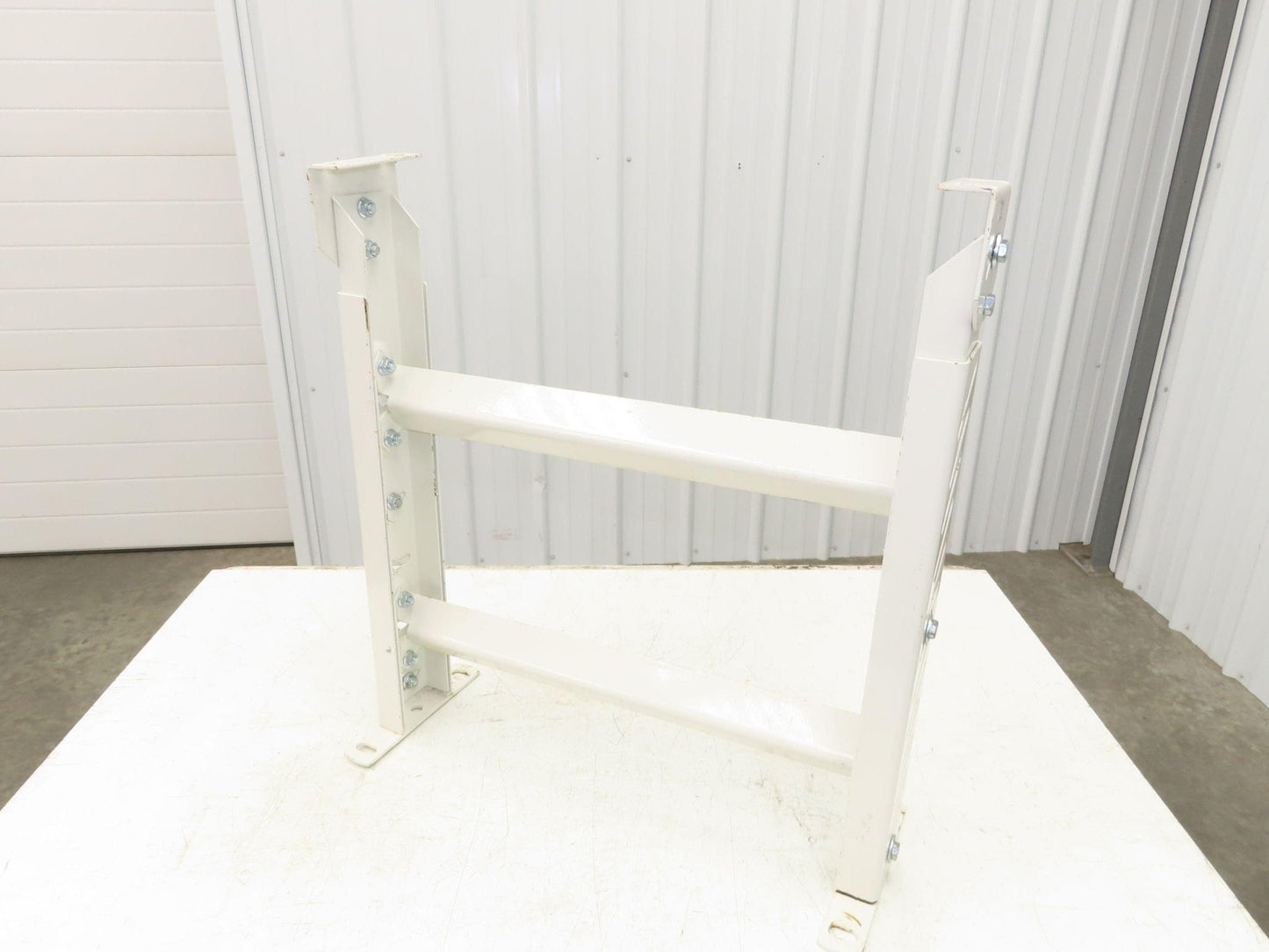 22"W Conveyor Leg Stationary Floor Support WHITE 24" to 38-1/2"H