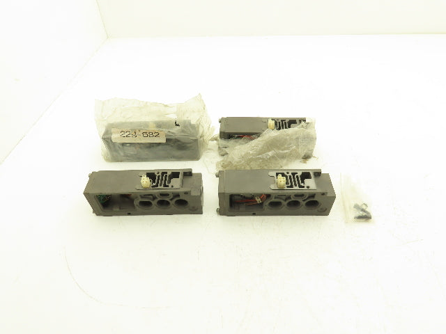 Numatics 229-682 Pneumatic Air Valve Base Manifold Block Mark 8 Lot of 4