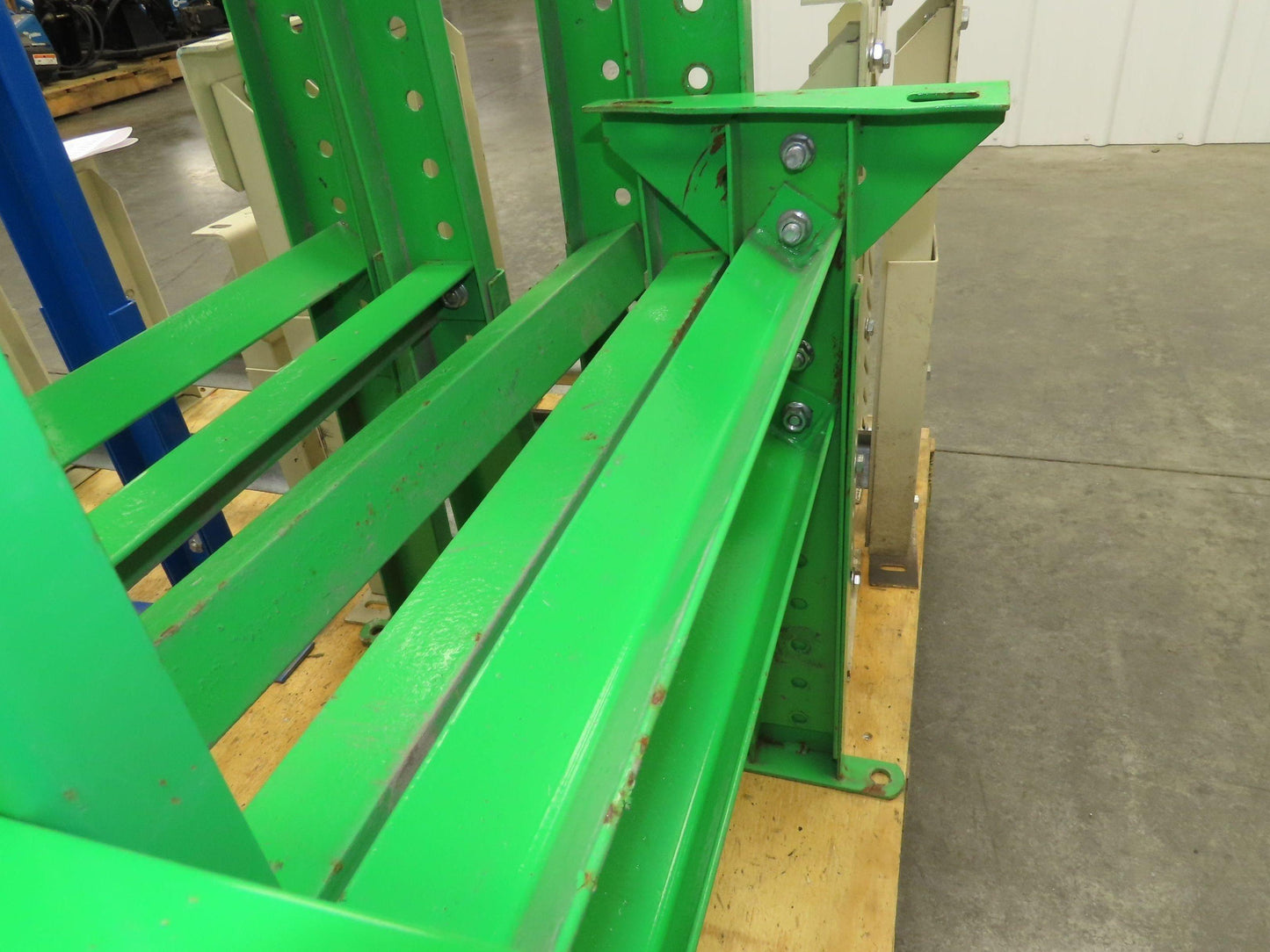 18-1/2"W Conveyor Leg Stationary Floor Support GREEN 19-1/4" to 31"H