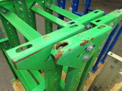 18-1/2"W Conveyor Leg Stationary Floor Support GREEN 19-1/4" to 31"H