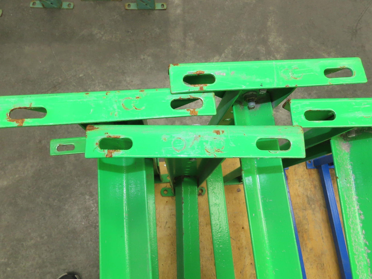 18-1/2"W Conveyor Leg Stationary Floor Support GREEN 19-1/4" to 31"H
