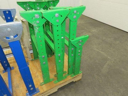 18-1/2"W Conveyor Leg Stationary Floor Support GREEN 19-1/4" to 31"H