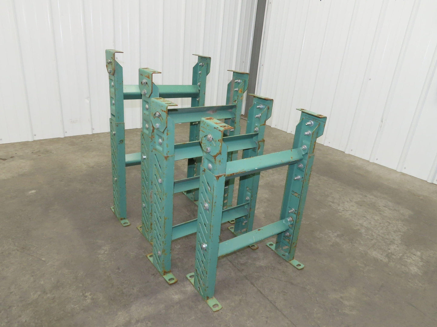 18"W Conveyor Leg Stationary Floor Support GREEN 24-1/4" to 38-1/2"H
