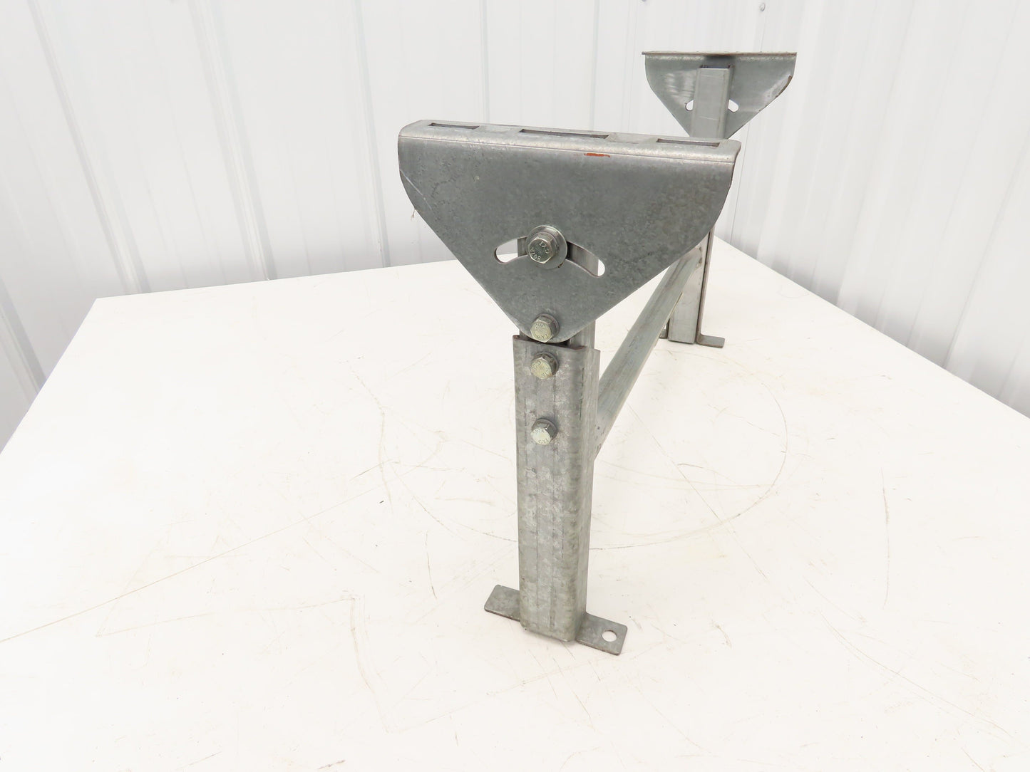 Automotion 24-1/2"W Conveyor Leg Stationary Floor Support 16" to 24"H Galvanized