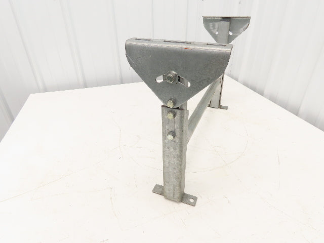 Automotion 24-1/2"W Conveyor Leg Stationary Floor Support 16" to 24"H Galvanized