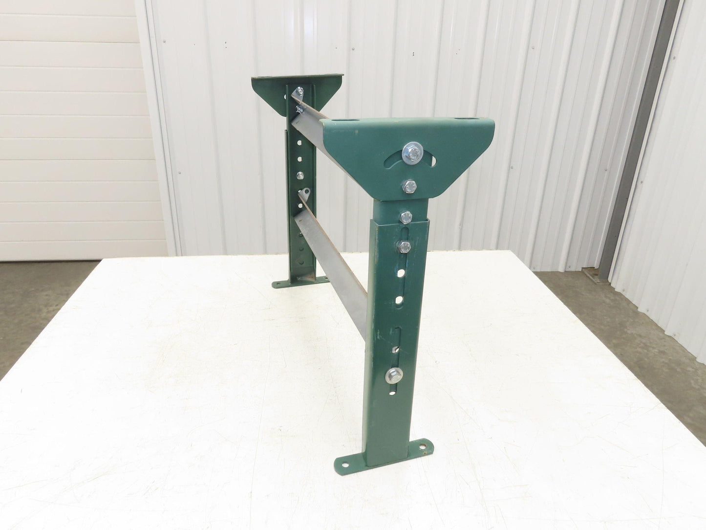 25"W Conveyor Leg Stationary Floor Support GREEN 19" to 31"H