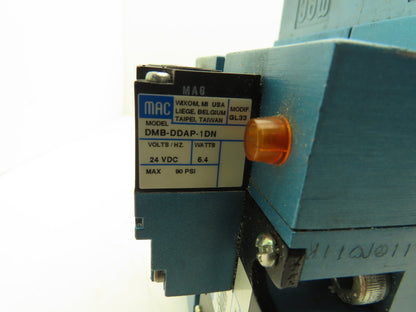 Mac MV-P3a-AADB-DM-DDAP-1DN Pneumatic Air 2 Valve/Manifold Assembly 24v 120psi