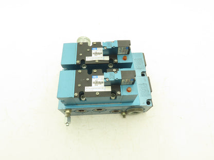 Mac MV-P3a-AADB-DM-DDAP-1DN Pneumatic Air 2 Valve/Manifold Assembly 24v 120psi