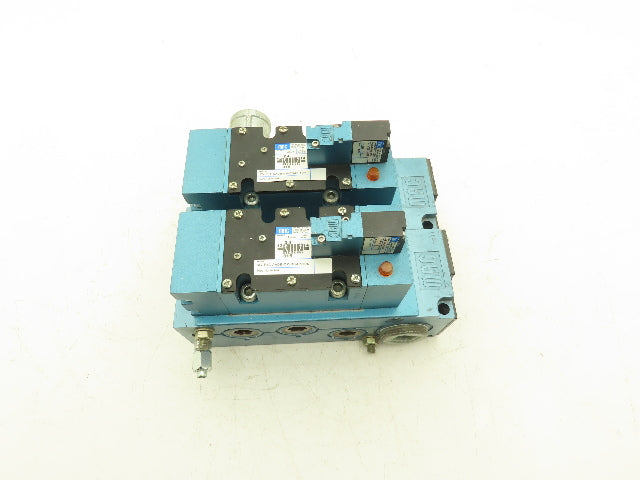 Mac MV-P3a-AADB-DM-DDAP-1DN Pneumatic Air 2 Valve/Manifold Assembly 24v 120psi