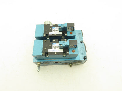 Mac MV-P3a-AADB-DM-DDAP-1DN Pneumatic Air 2 Valve/Manifold Assembly 24v 120psi