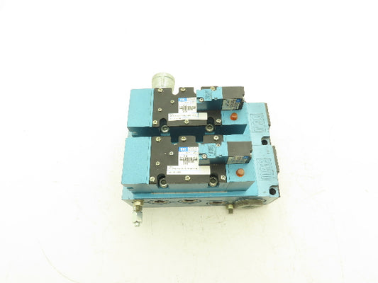 Mac MV-P3a-AADB-DM-DDAP-1DN Pneumatic Air 2 Valve/Manifold Assembly 24v 120psi